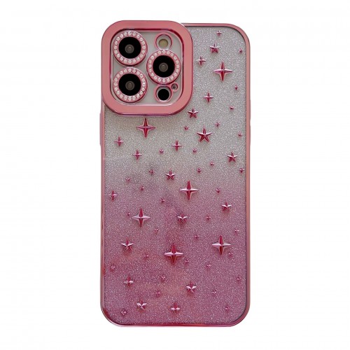 Stars Glitter Lens Turnkey Protection Electroplating Phone Case For iPhone